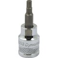 Dynamic Tools 3/8"Dr SAE Hex Head, 5/32" Bit Standard Length, Chrome Socket D006053